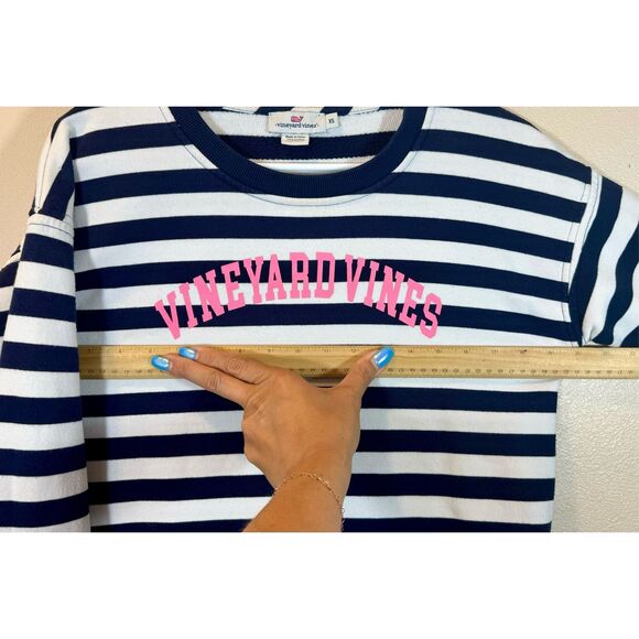 Vineyard Vines Long Sleeve Crewneck Pullover Striped Women's Sweatshirt XS - Picture 7 of 8